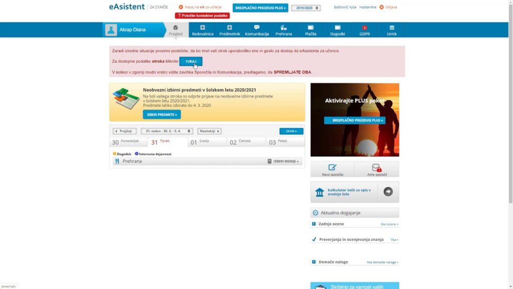 aAsistent – varnostna koda